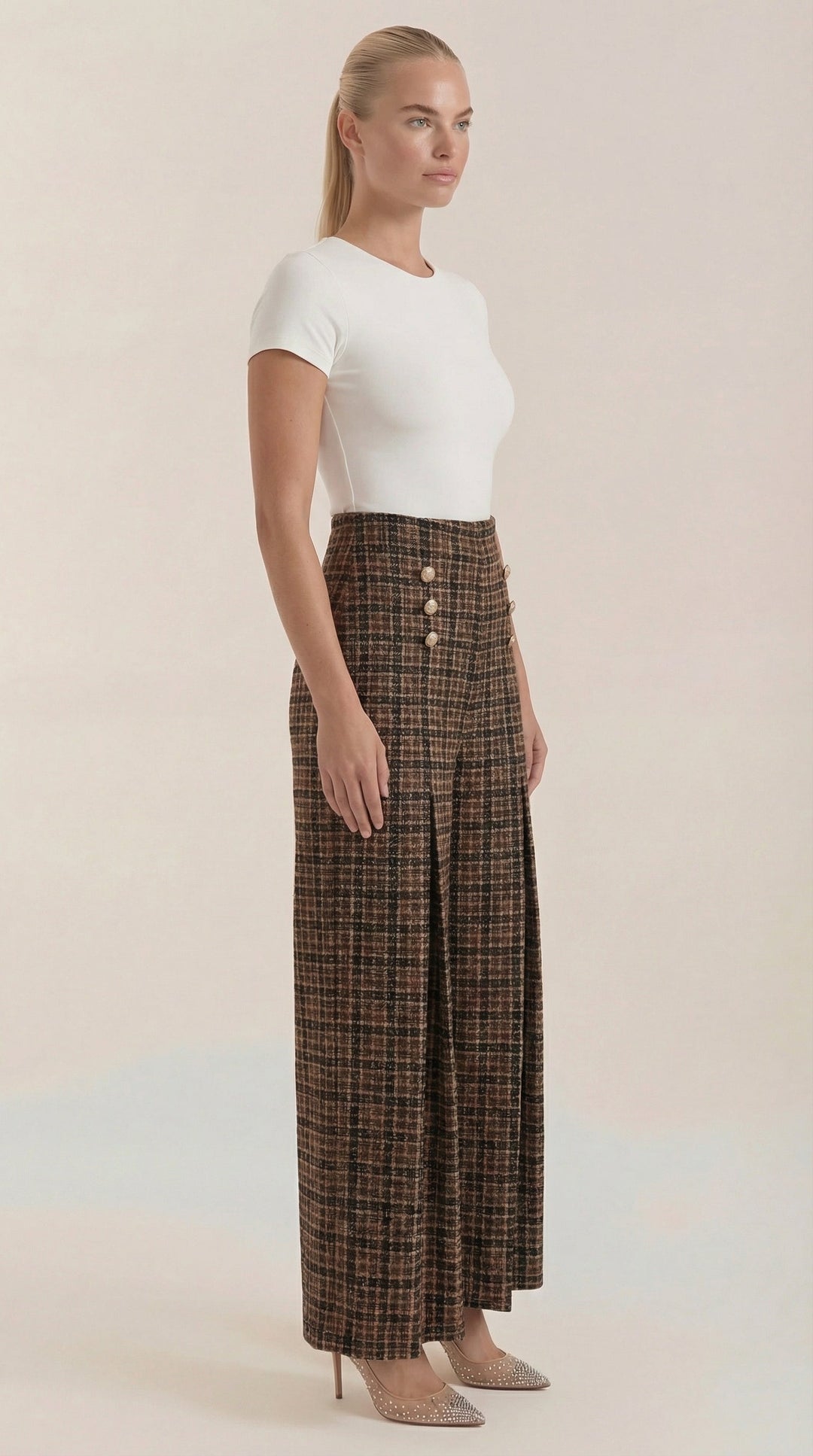 Naomi Plaid Trousers