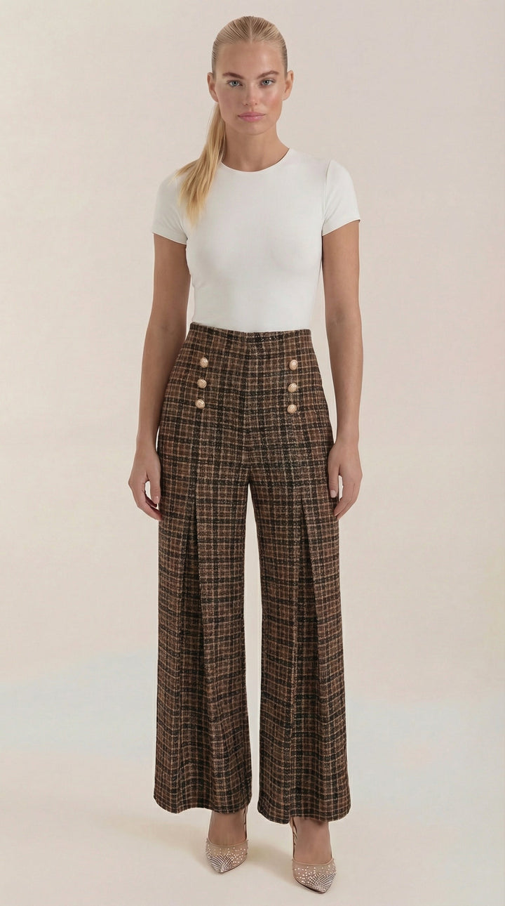 Naomi Plaid Trousers