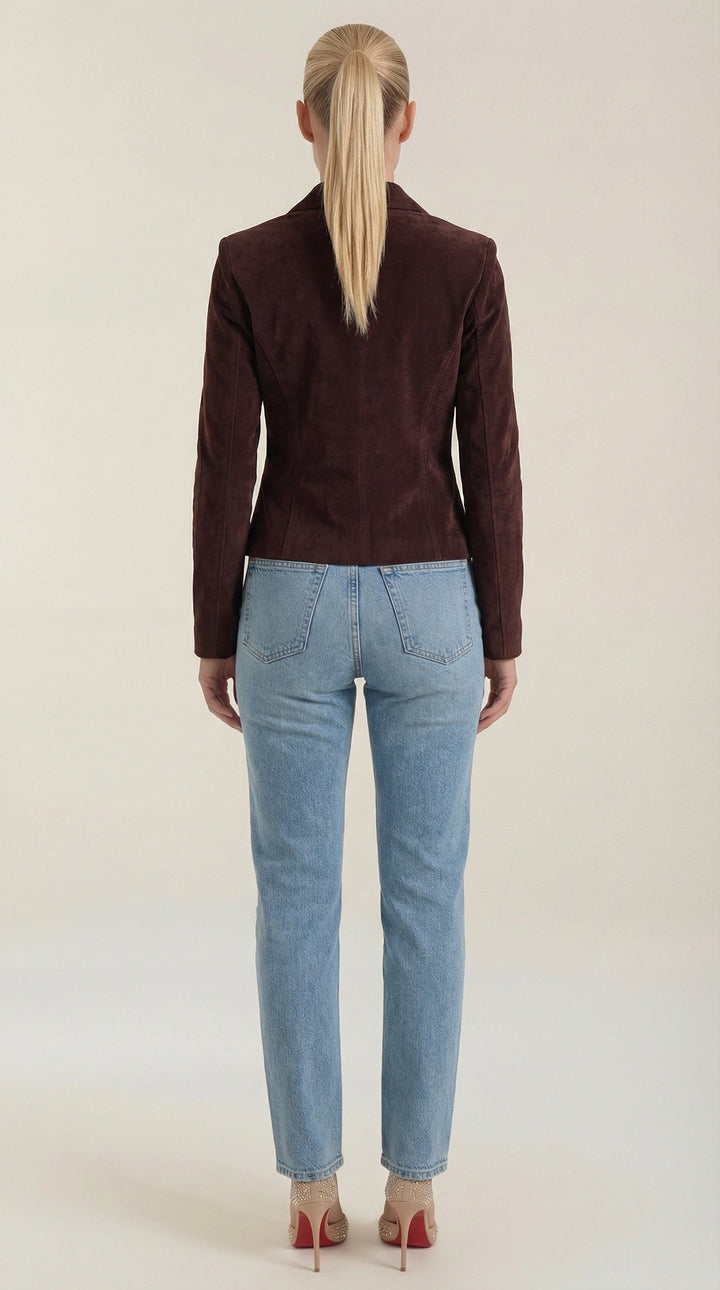 Natasha velvet button-up jacket