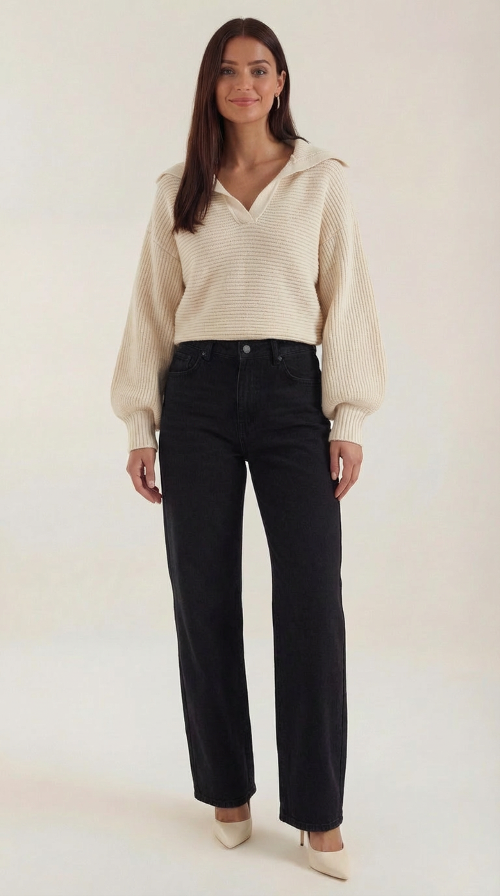 Chunky knit turtleneck sweater