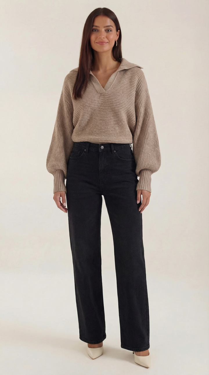 Chunky knit turtleneck sweater