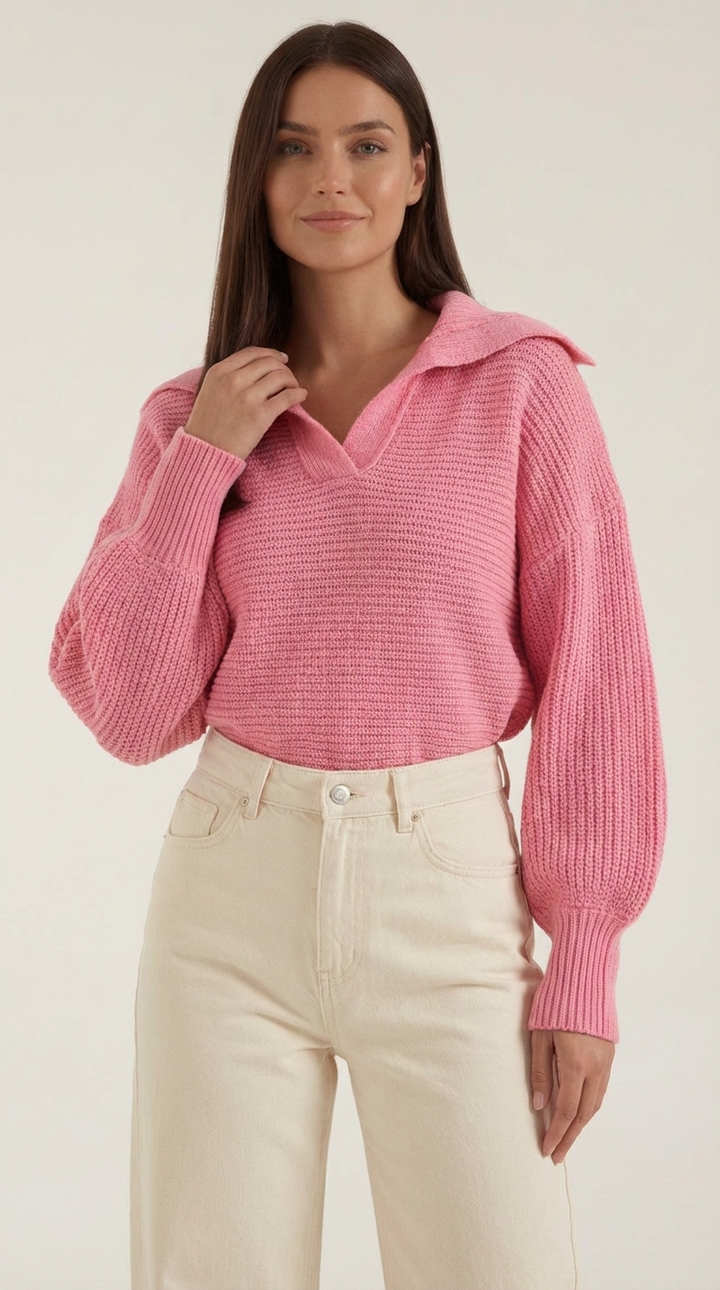 Chunky knit turtleneck sweater