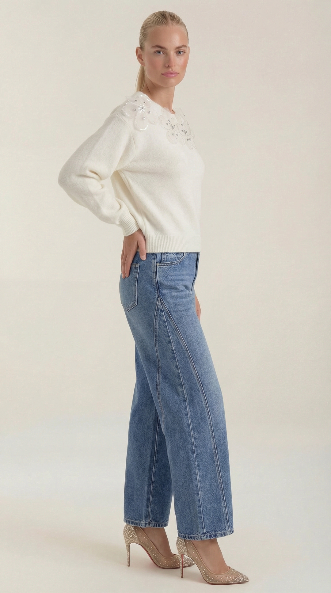 Vicki High-Waist Barrel Leg Jeans
