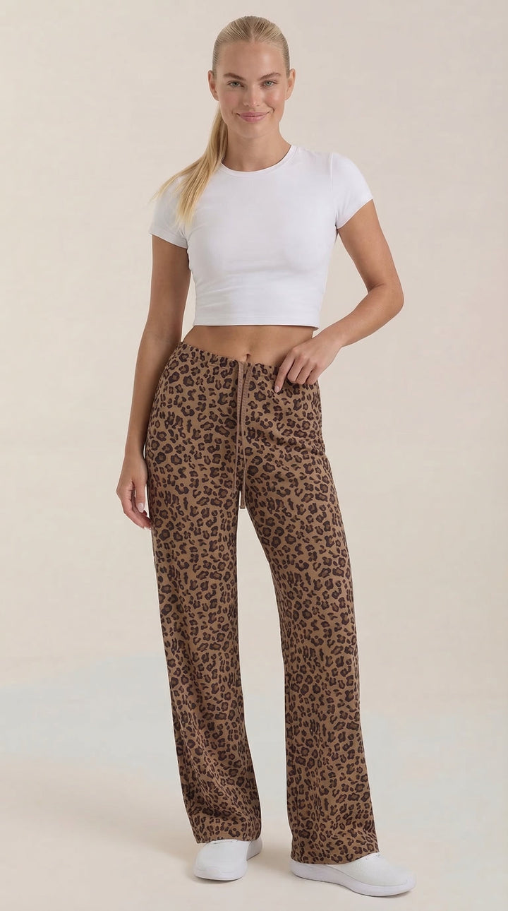 Cleo Trousers - Leopard Print