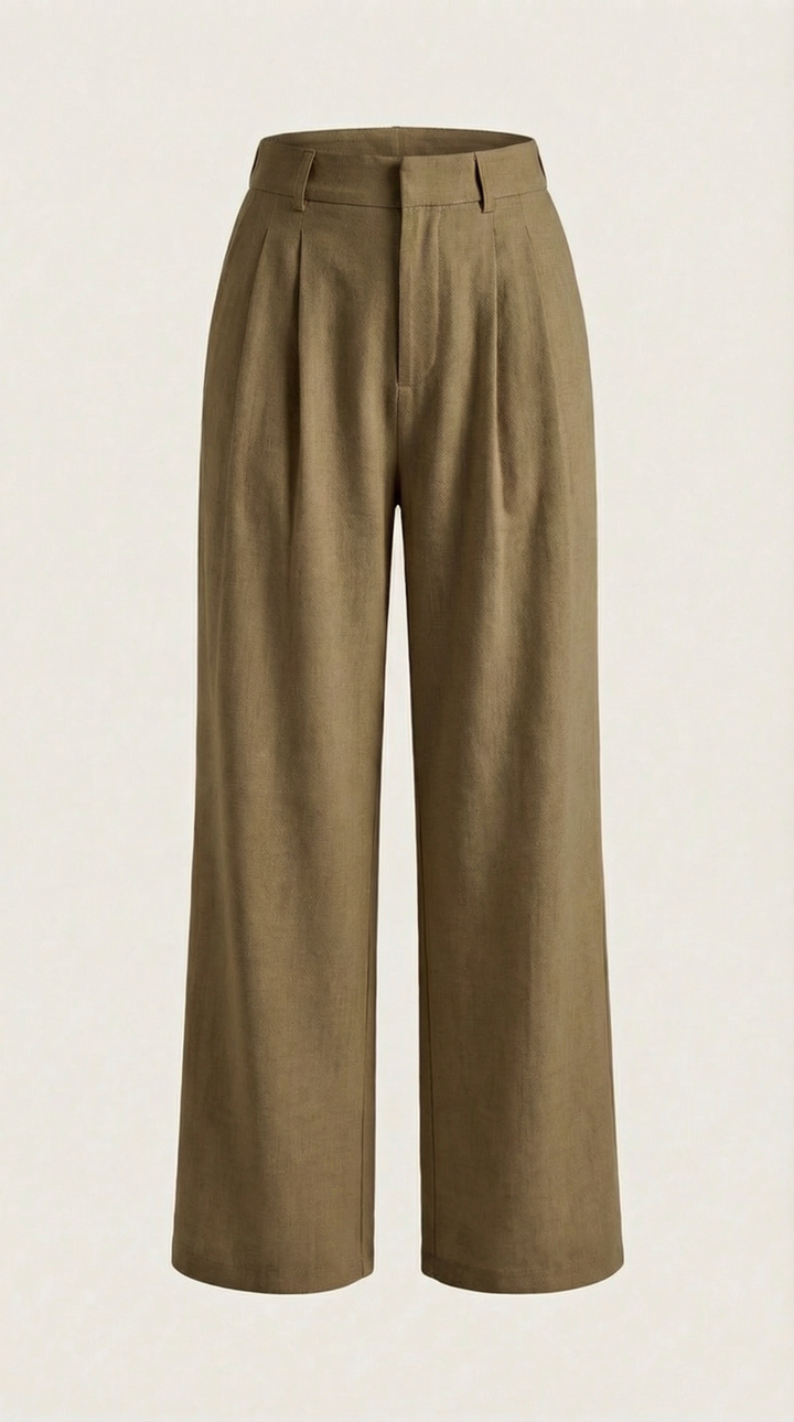 Courtney High-Waisted Pleated Trousers