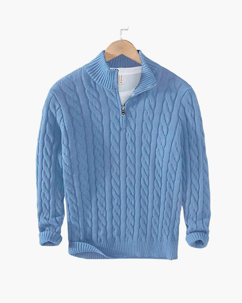 Thijs | Cable Knit Men's Jumper with Zip