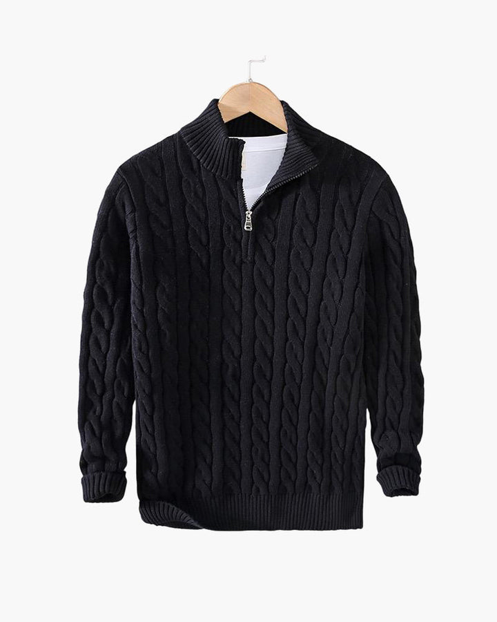 Thijs | Cable Knit Men's Jumper with Zip