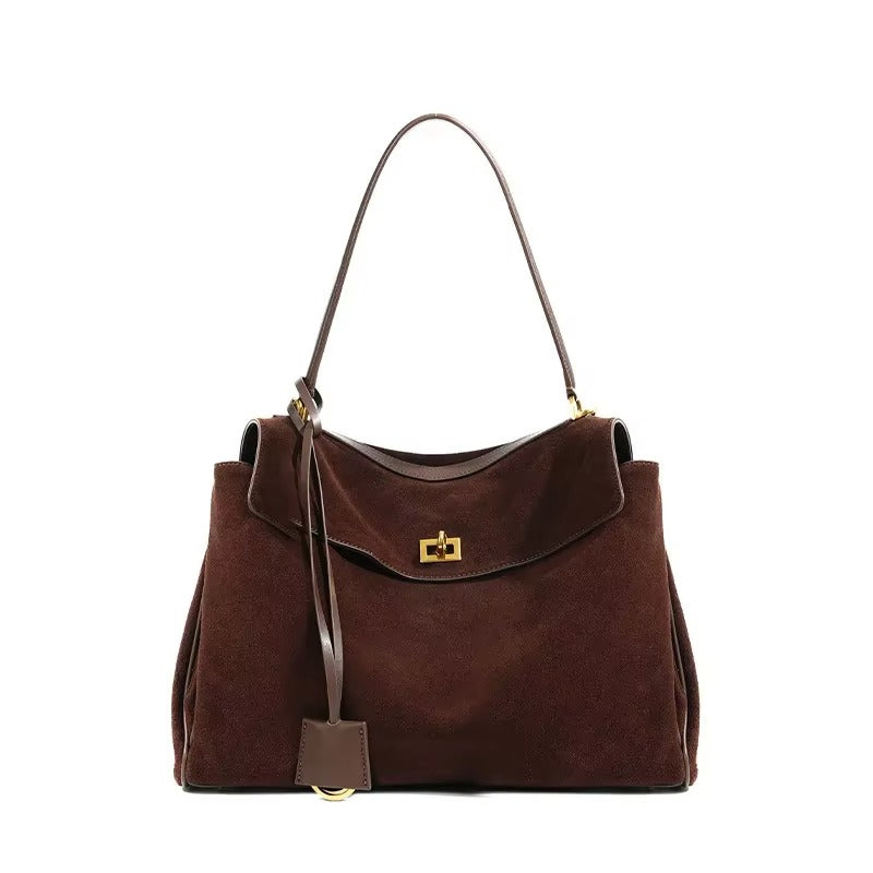 The Lady Bag - Suede Flap Bag
